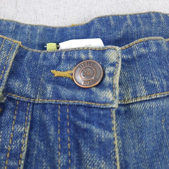 Little Mass Girls Outfit 6 Brown Yarn Top & Blue Flare Jeans Y2K Boho 2000s - Picture 8 of 16